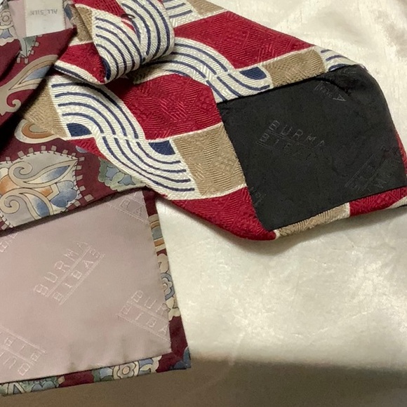 Burma Bibas Vintage 100% silk ties, bundle of 4 - Picture 10 of 10